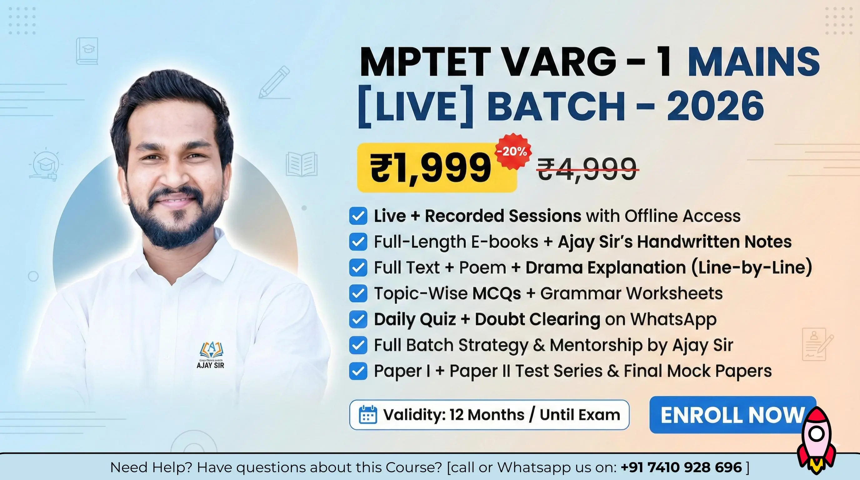 MPTET VARG - 1 MAINS [LIVE] BATCH - 2026